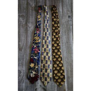 Three Silk Ties Collection Nature Conservancy World WildLife Fund Tropical Tango